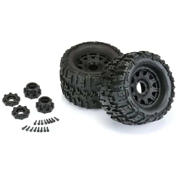 Pro-line Racing 1/8 Trencher X F/R 3.8" MT Tires Mounted 17mm Blk Raid 2 PRO118410 by Pro-Line - Image 3