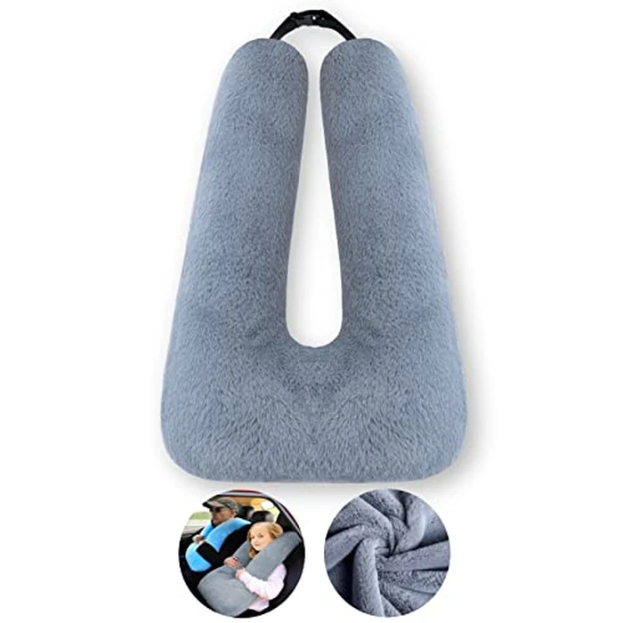 FHSGGP Travel Pillow Car Pillow Kid Car Sleeping The Sleeping Aid for Adults and Kids on Road Trips Kids Travel Pillow Gray by FHSGGP - Used - Acceptable condition