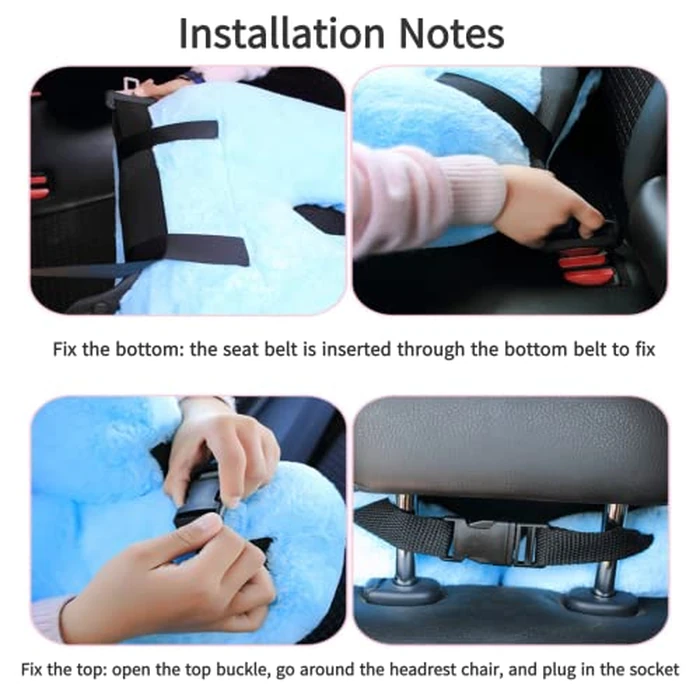 FHSGGP Travel Pillow Car Pillow Kid Car Sleeping The Sleeping Aid for Adults and Kids on Road Trips Kids Travel Pillow Gray by FHSGGP - Image 4