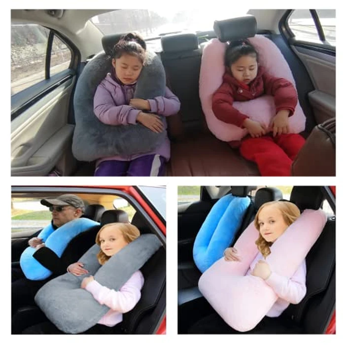 FHSGGP Travel Pillow Car Pillow Kid Car Sleeping The Sleeping Aid for Adults and Kids on Road Trips Kids Travel Pillow Gray by FHSGGP - Image 5