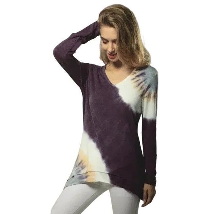 GreenTea Women's Tie Dye Top XXL - Grape by GreenTea - Refurbished - Brand New condition