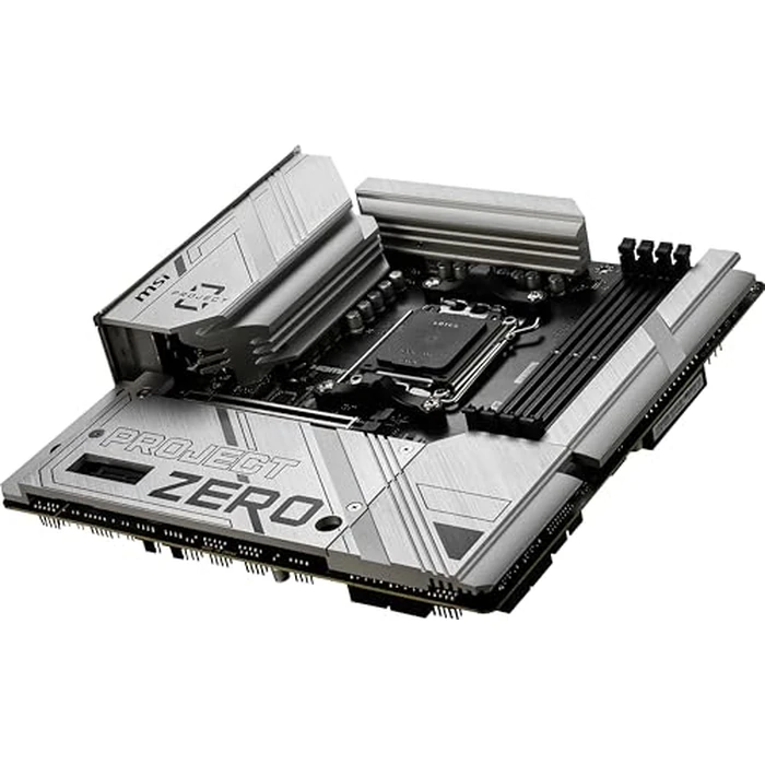 MSI B650M Project Zero Gaming Motherboard (AMD Ryzen 9000/8000/7000 Series Processors, AM5, DDR5, PCIe 4.0, M.2 Slots, SATA 6Gb/s, USB 3.2 Gen 2, HDMI/DP, Wi-Fi 6E, Bluetooth 5.3, 2.5Gbps LAN, mATX) by msi - Image 3