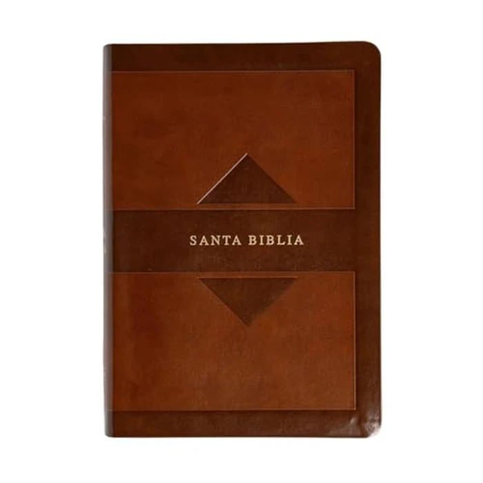 RVR 1960 Biblia letra grande tamaño manual edición tierra santa, café símil piel Mass Market: Santa Biblia (Spanish Edition) by B&H Espanol - Used - Like New condition - US$12.45