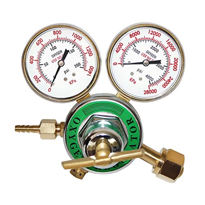 KLLsmDesign Heavy Duty Oxygen Regulator，Full Brass Torch Kit Oxygen Tank Regulator ，Large Tank Gauge Cutting Torch Regulator，Outlet 0-200 psi，Inlet 0-4000 psi ，CGA 540 by KLLsmDesign - Used - Like New condition