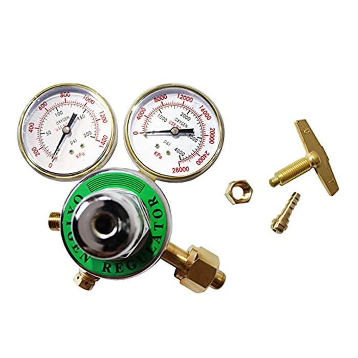 KLLsmDesign Heavy Duty Oxygen Regulator，Full Brass Torch Kit Oxygen Tank Regulator ，Large Tank Gauge Cutting Torch Regulator，Outlet 0-200 psi，Inlet 0-4000 psi ，CGA 540 by KLLsmDesign - Image 7