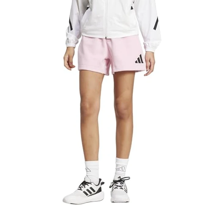 Adidas Women's Z.N.E. Sportswear Shorts, Semi Lucid Fuchsia/Bahia Magenta, Small by adidas - Image 1