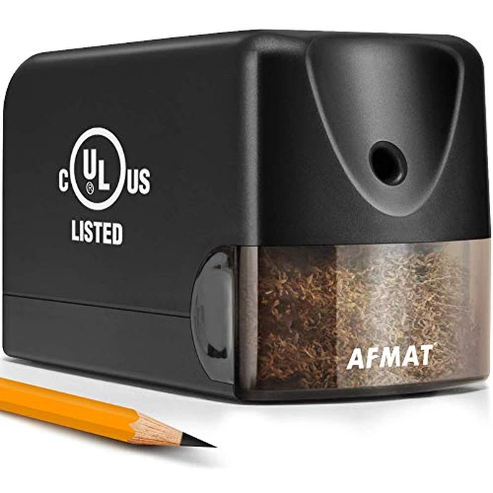 AFMAT Electric Pencil Sharpener, Heavy Duty Pencil Sharpener for Classroom, 6.5-8mm No.2/Colored Pencils, UL Listed, 10,000+ Sharpenings, Electric Pencil Sharpeners for Home, Office, School PS13 by AFMAT - Image 1