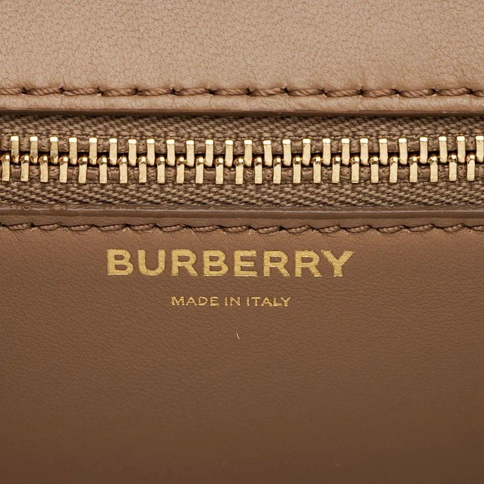 Burberry TB Monogram Leather TB Small Flap Bag - Leather - Brown by Burberry - Image 8