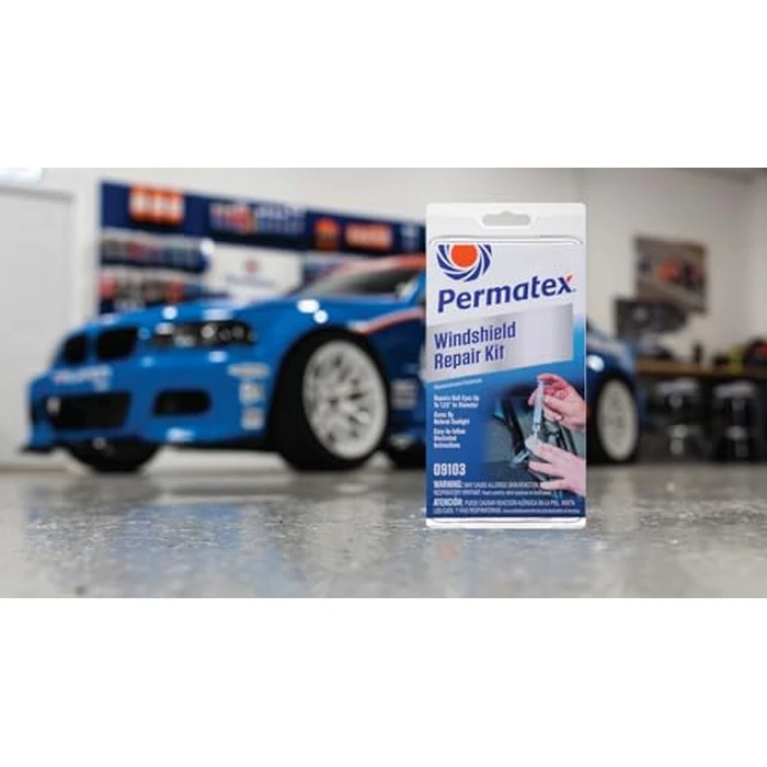 Permatex 09103 Automotive Windshield Repair Kit For Chipped And Cracked Windshields. Permanent Air-Tight Repairs, With Repair Syringe & Plunger, 9-piece Kit by Permatex - Image 3