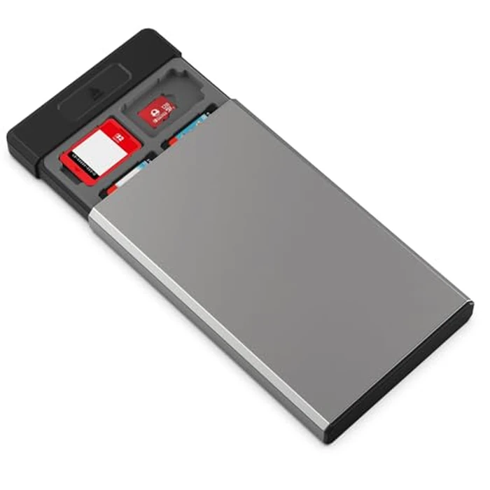 HEIYING Switch Game Card Case for Switch 2 / OLED / Lite Games Cards, Metal Game Storage Holder with 20 Games Card Slots and 20 Micro SD Cards Slots by HEIYING - Image 1