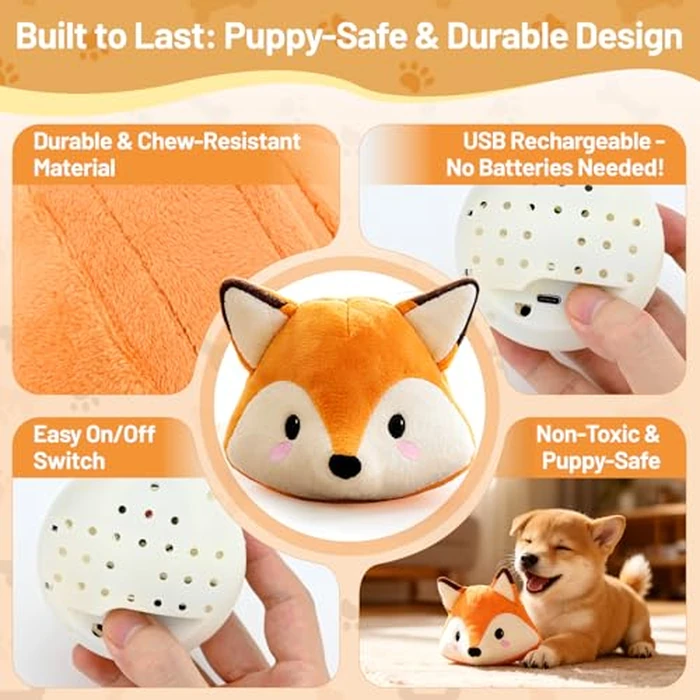 VYsTN Interactive Fox Puppy Toy for Anxiety & Boredom Relief - Automatic Self-Moving, Bouncing & Vibrating with Sound for Mental Stimulation | Rechargeable & Chew-Resistant for All Breed Sizes by VYsTN - Image 5