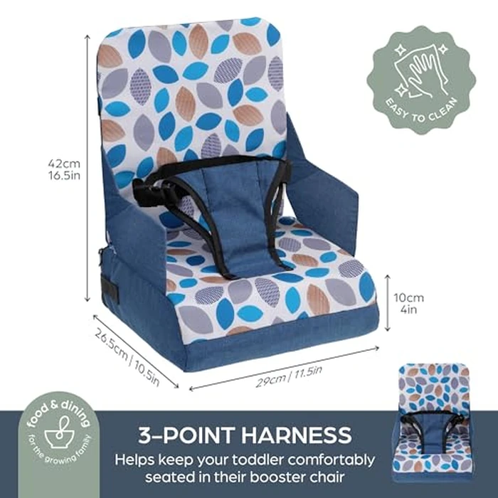 Dreambaby Grab ‘N Go Kids Booster Seat - Portable Travel Toddler High Chair for Dining (6M-3Y) with Storage & Shoulder Strap - Lightweight and Compact by Dreambaby - Image 3