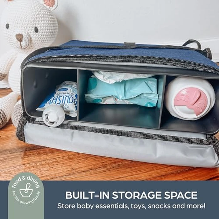 Dreambaby Grab ‘N Go Kids Booster Seat - Portable Travel Toddler High Chair for Dining (6M-3Y) with Storage & Shoulder Strap - Lightweight and Compact by Dreambaby - Image 4