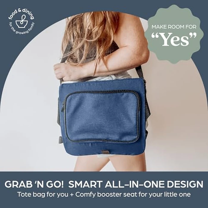 Dreambaby Grab ‘N Go Kids Booster Seat - Portable Travel Toddler High Chair for Dining (6M-3Y) with Storage & Shoulder Strap - Lightweight and Compact by Dreambaby - Image 5