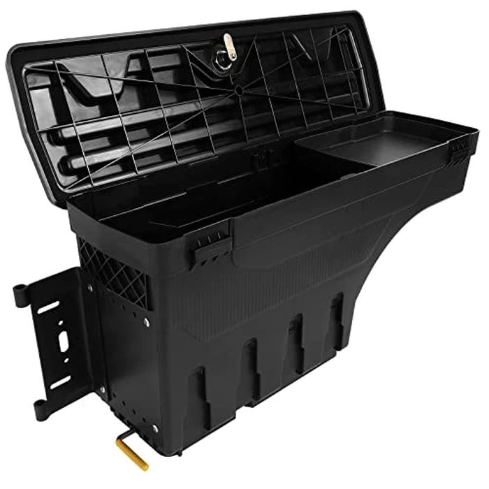 SCITOO Truck Bed Storage Tool Box Fit 180 degrees Rotating For Ford F-150 2015-2022 Left Side Waterproof Black by SCITOO - Image 2