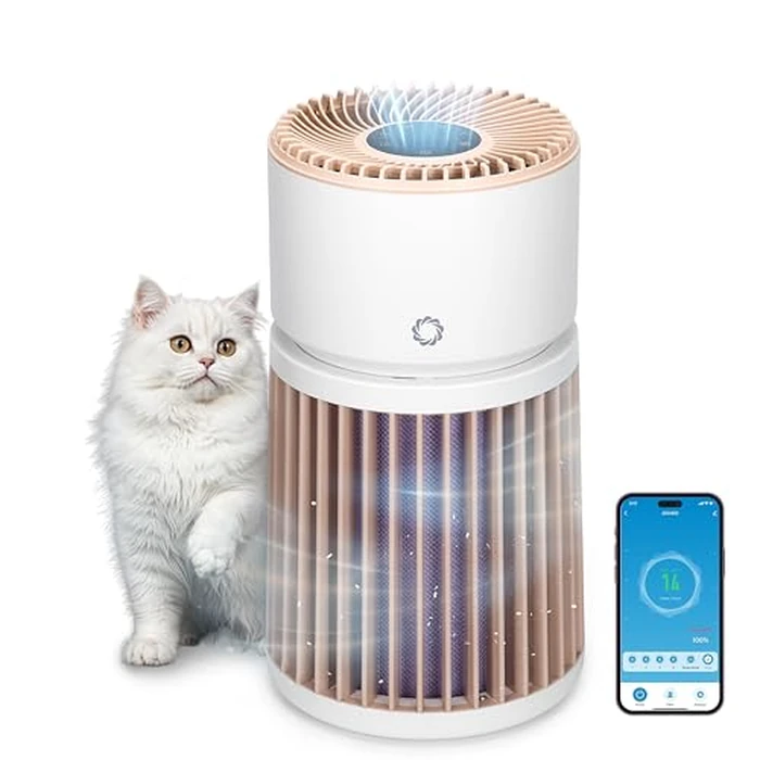 Airthereal Pet Air Purifier for Large Room up to 3500sq.ft - Odor Eliminate H13 Purple Filter - Air Cleaner for Pet Hair, Dander, Cat Urine Odor, Dust, Smoke - PM 2.5 Air Quality Sensor, AGH400-PET by AIRTHEREAL - Image 1