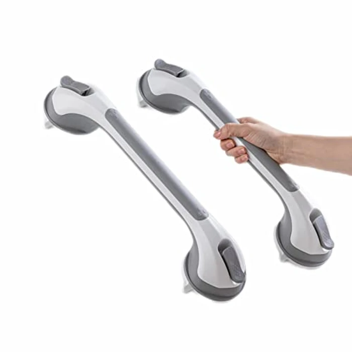 TAILI Grab Bars for Bathtubs and Showers 2 Pack Suction Grab Bar, Heavy Duty Shower Handle Removable Bath Handrails for Seniors and Elderly, Bathroom Safety Grip No Drilling Waterproof,Grey by TAILI - Used - Very Good condition - US$30.59