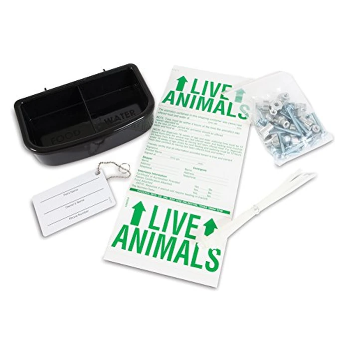 Petmate 290300 Kennel Travel Kit for Pets with Food and Water Bowl Added Security Hardware by Petmate - Used - Good condition - CA$10.59