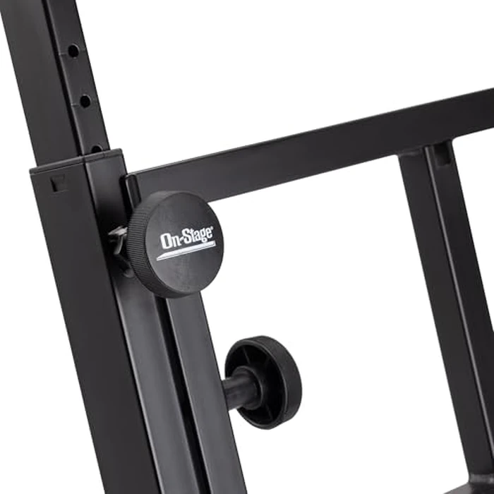 OnStage KS7365EJ Folding-Z Keyboard Stand w/ Second Tier (Heavy-Duty, Ergonomic, Digital Pianos, Synthesizers, Organs, Up to 400LBs, Double Keyboard Rig, Portable, Z-Style Frame, Black) by OnStage - Image 6