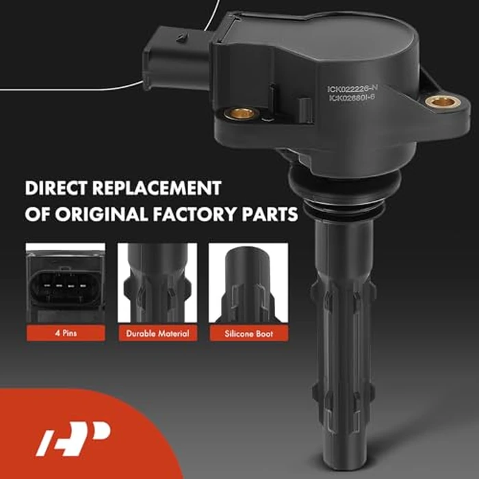 A-Premium Set of 6 Ignition Coil Pack and Iridium Spark Plugs Compatible with Mercedes-Benz C230 C250 C280 E280 E300 E350 & Dodge Freightliner by A-premium - Image 4