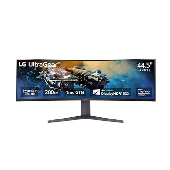 45” LG Ultragear(TM) 45GR65DC-B DQHD Gaming Monitor/VESA DisplayHDR(TM)600 / DCI-P3 95% (Typ.) / 200Hz / VA 1ms (GtG) / AMD FreeSync(TM) Premium Pro by LG - Used - Like New condition - CA$796.57