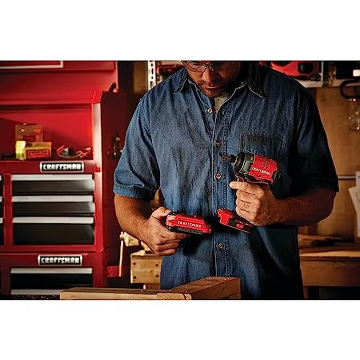CRAFTSMAN V20 Cordless Impact Driver Kit, 1/4 inch, Battery and Charger Included (CMCF810C1) by CRAFTSMAN - Image 8