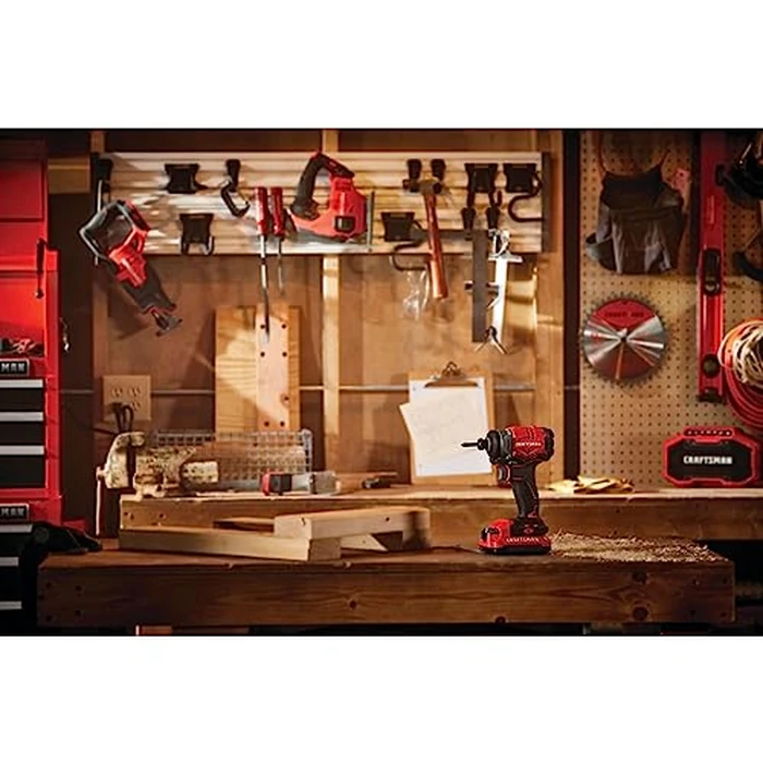 CRAFTSMAN V20 Cordless Impact Driver Kit, 1/4 inch, Battery and Charger Included (CMCF810C1) by CRAFTSMAN - Image 9