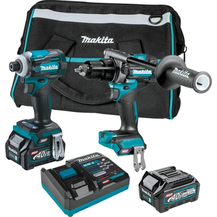 Makita GT200D-R 40V max XGT Brushless Cordless 2‑Pc. Combo Kit Drill (2.5Ah) - Teal/Black by Makita - Refurbished - Excellent condition - US$414.98