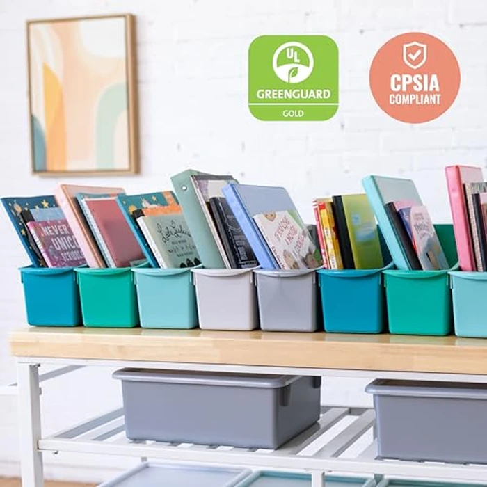 ECR4Kids Linking Plastic Storage Book Bin, Multipurpose Organization, Contemporary, 10-Piece by ECR4Kids - Image 6