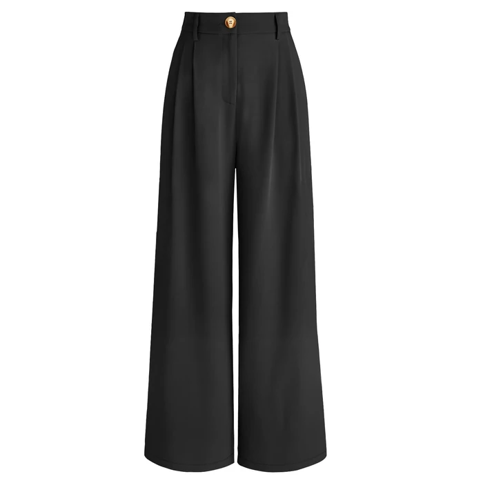 AUTOMET Wide Leg Dress Pants Womens Work Business Casual Palazzo Summer Flowy High Waisted Trousers Slacks 2026 Fashion Suit Pant Dressy Outfits Office Professional Clothes Black M by AUTOMET - Used - Like New condition - US$22.79