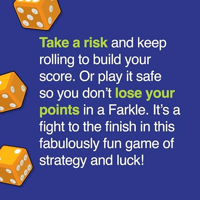 Farkle Classic Dice Game - Kids, Family Games, Travel Game, Adult Games, Board Game, Dice Cup, Summer Toys, Dice Set, , Ages 8+ by PlayMonster - Image 4