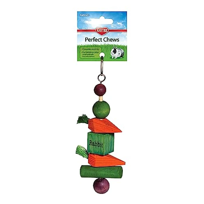 Kaytee Perfect Chews Hanging Wood Chew Toy for Pet Rabbits and Other Small Animals by Kaytee - Image 1