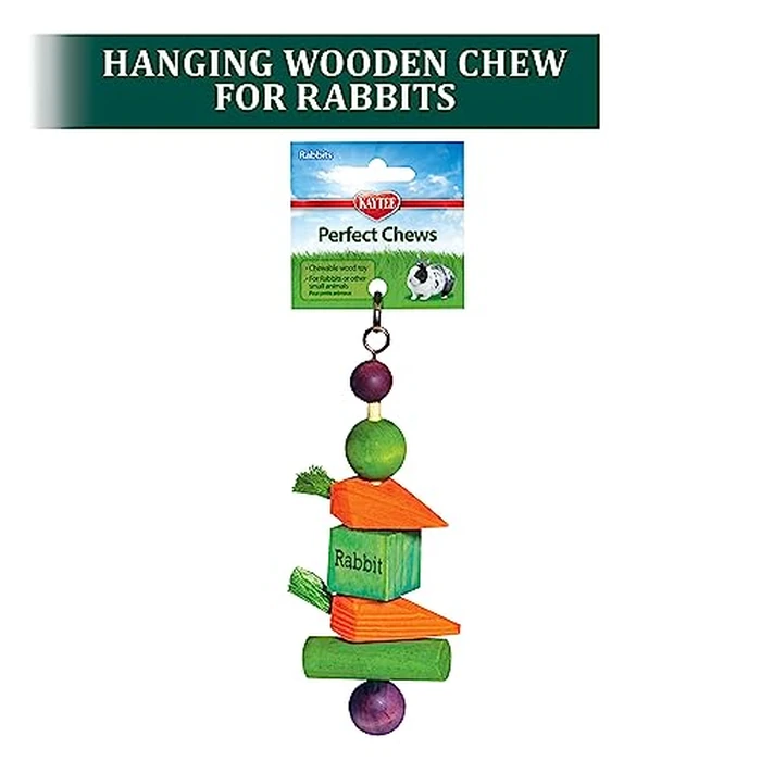 Kaytee Perfect Chews Hanging Wood Chew Toy for Pet Rabbits and Other Small Animals by Kaytee - Image 2