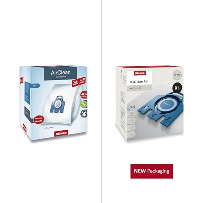 Miele Original AirClean 3D Efficiency GN Dust Bags for Vacuum Cleaners, 8 x Dust Bags, 2 x Motor Protection, 2 x Exhaust Filters, Value Pack-10455150 by Miele - Image 2