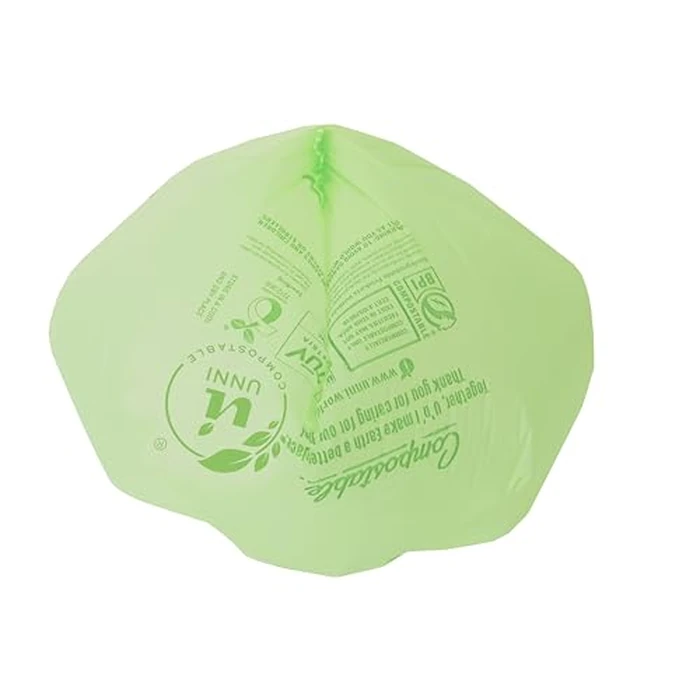 UNNI Compostable Trash Bags, 2.6 Gallon / 9.84 Liter, 200 Count, Extra Thick 0.71 Mil Small Kitchen Food Scrap Bin Liners, Certified by BPI, CMA & OK compost HOME, Meets the ASTM D6400 Standard by UNNI - Image 3