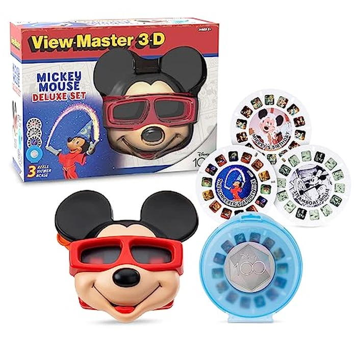 View-Master Mickey Mouse Deluxe Set, Disney 100 Edition - STEM, Retro, Fun Learning Toy for Kids and Adults, Toddlers, Ages 3+ by View Master - Image 1