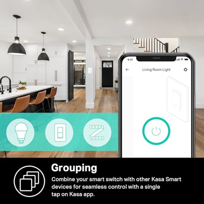 Kasa Smart Single Pole Dimmer Switch by TP-Link (HS220) -Dimmer Light Switch for LED Lights, Works with Alexa and Google Home, 1-Pack , White ( Packaging May Vary ) by Kasa Smart - Image 6