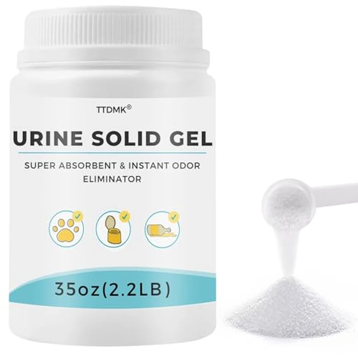 TTDMK 35.2 OZ Camping Toilet Chemicals with Spoon, Toilet Gel Pow for Portable Toilet, Super Absorbent Urine Absorber Eco Gel Sodium Polyacrylate, Deodorizer for Pet Loo, Emergency Toilet Bio Gel by TTDMK - Used - Like New condition - US$17.30