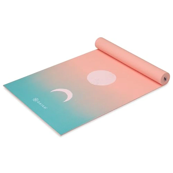 Gaiam Yoga Mat - Premium 6mm Print Extra Thick Non Slip Exercise & Fitness Mat for All Types of Yoga, Pilates & Floor Workouts (68"L x 24"W x 6mm Thick) by Gaiam - Used - Like New condition - US$29.79