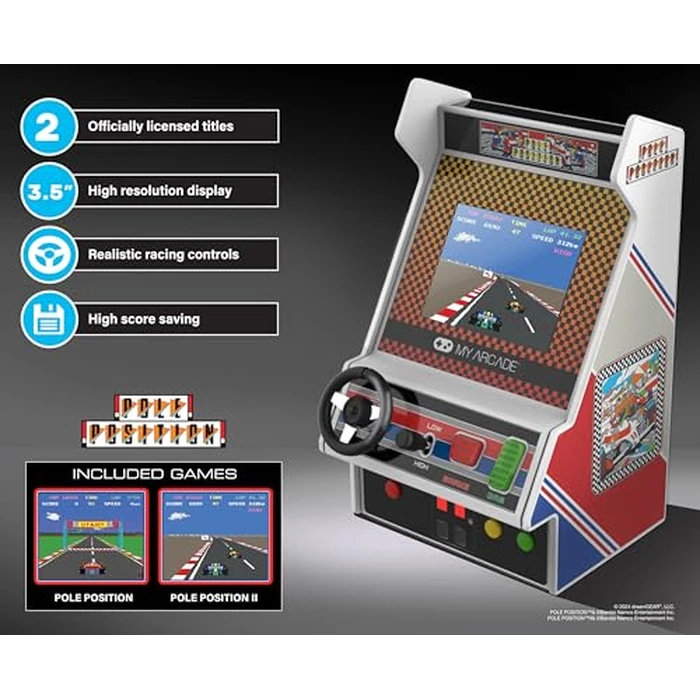 My Arcade Pole Position Racing Player: Portable Game for Kids and Adults with Real Racing Controls by MY ARCADE - Used - Acceptable condition - CA$40.19