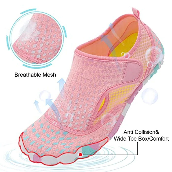 Womens and Mens Water Shoes Thicken Soles Breathable Swim Shoes Cozy Barefoot Athletic Aqua Socks for Beach Pool Diving Hiking Outdoor Water Sports 8 Women/6.5 Men by Centipede Demon - Image 2