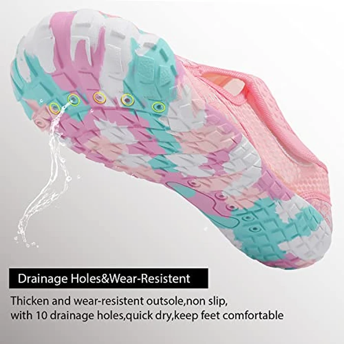 Womens and Mens Water Shoes Thicken Soles Breathable Swim Shoes Cozy Barefoot Athletic Aqua Socks for Beach Pool Diving Hiking Outdoor Water Sports 8 Women/6.5 Men by Centipede Demon - Image 4