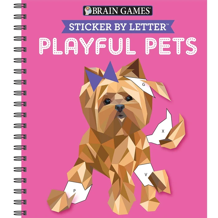 Brain Games - Sticker by Letter: Playful Pets (Sticker Puzzles - Kids Activity Book) by Publications International, Ltd. - Image 1