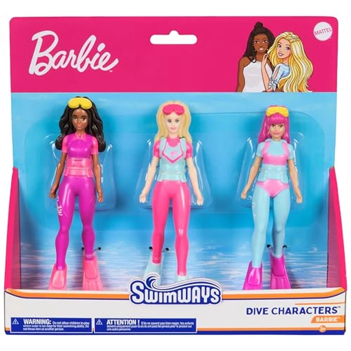 SwimWays Barbie Dive Characters 3-Pack, Swimming Pool Accessories & Kids Pool Toys, Pool Party Supplies & Water Toys for Kids Aged 5 & Up by SwimWays - Used - Very Good condition - US$13.31