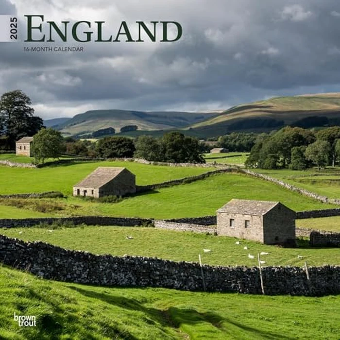 England | 2025 12 x 24 Inch Monthly Square Wall Calendar | BrownTrout | UK United Kingdom Scenic by BrownTrout - Image 1
