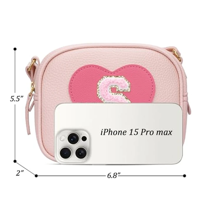KKXIU Birthday Gifts for Girls Initial Toddler Purse Cute Kids Crossbody Bag (Pink-S) by KKXIU - Image 5