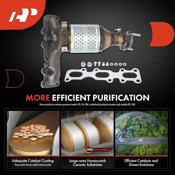 A-Premium Front Right Exhaust Manifold Catalytic Converter with Gasket Kit Direct-Fit Compatible with Ford Explorer, Edge, Taurus, Flex & Lincoln Continental, MKS, MKT, 3.5L 3.7L, E.P.A. Compliant by A-Premium - Image 6