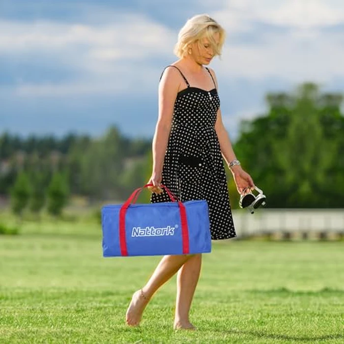 Portable Cornhole Set PVC Framed Corn Holes Outdoor Game Set with 2 Cornhole Boards, 8 Cornhole Bean Bags and Carrying Case, Camping Games Indoor Outdoor for Adults, Travel Camping Accessory by Nattork - Image 7