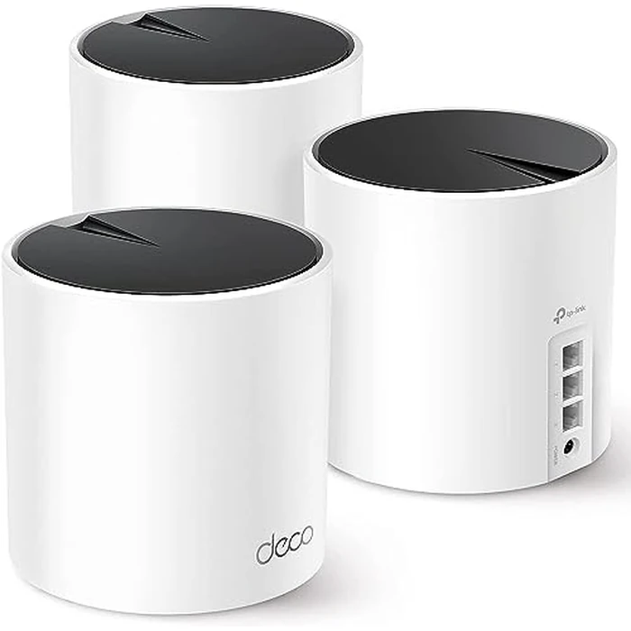 TP-Link Deco X55 AX3000 WiFi 6 Mesh System - Covers up to 6500 Sq.Ft, Replaces Wireless Router and Extender, 3 Gigabit Ports per Unit, Supports Ethernet Backhaul, Deco X55(3-Pack) by TP-Link - Used - Acceptable condition