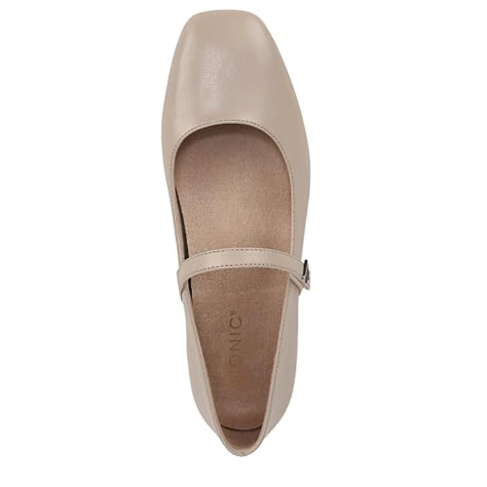 Vionic Women's Alameda Mary Jane Flat, Oatmeal Leather, 9 by Vionic - Image 5